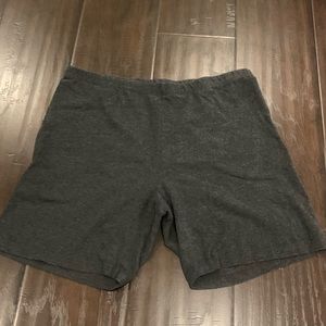 Gray spandex bike shorts